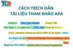 cách trích dẫn tài liệu tham khảo APA